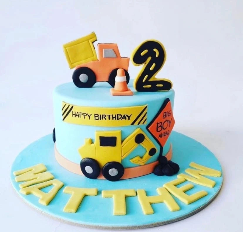 Construction Theme Birthday Cake
